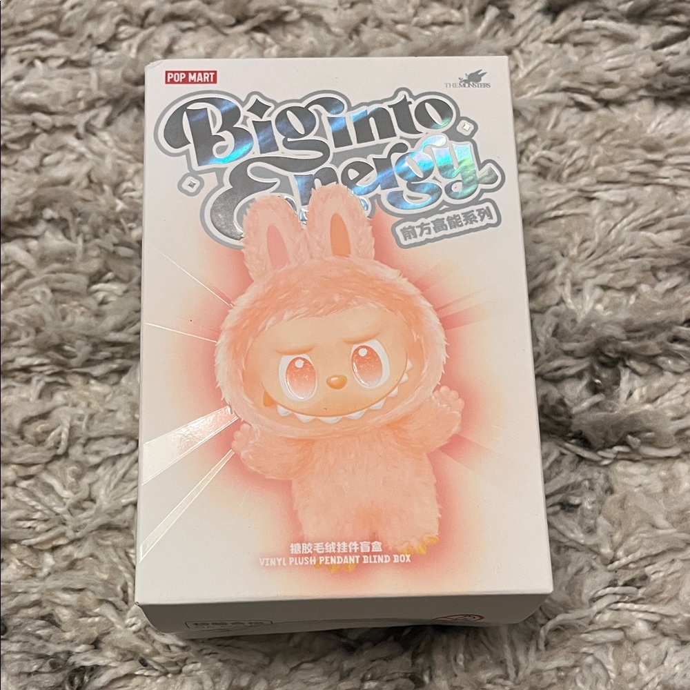 POP MART big into energy LABUBU. Pink. Happiness. New in box.